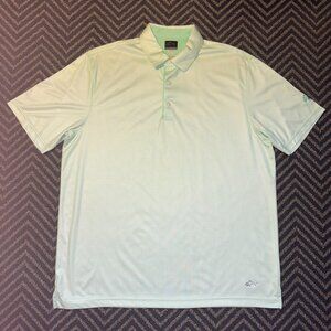 Greg Norman Men's Golf Shirt, Short Sleeves, Polo Style, Sz XL Green White